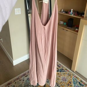 Pink mini dress, thin straps